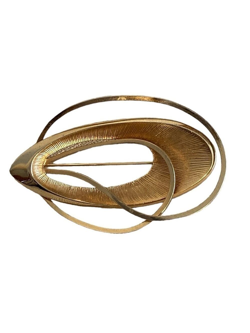 Vintage Emmons Brooch Modernist Gold